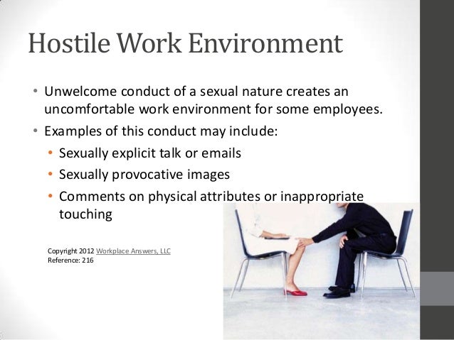 what constitutes hostile environment sexual harassmen What constitutes hostile environment sexual harassmen